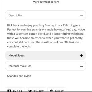 NVTGN Black Joggers — NWT